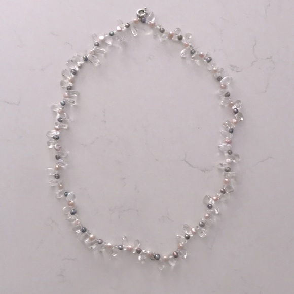 Glass and pearl necklace - Picture 3 of 5